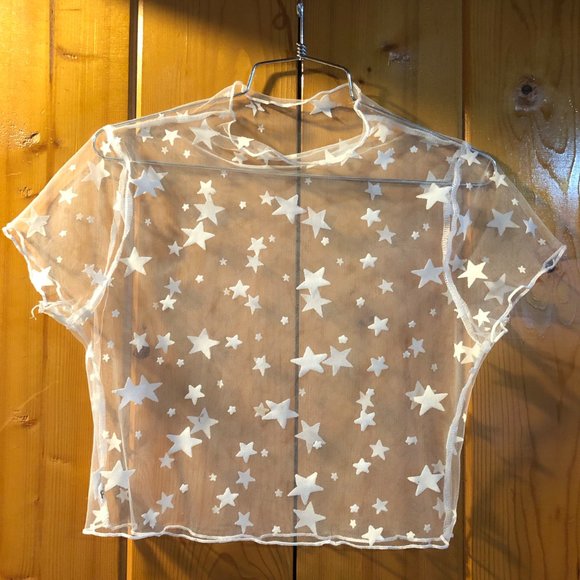Verge Girl Tops - NWOT Verge Girl sheer star top
